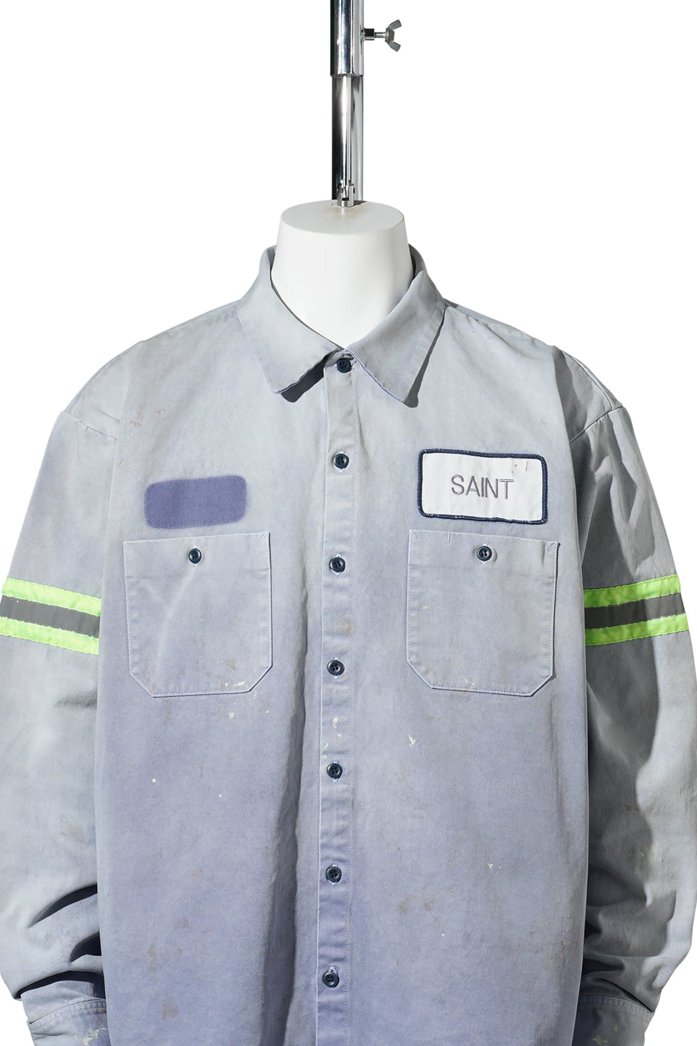 COTTON SHIRT/LINE / NAVY
