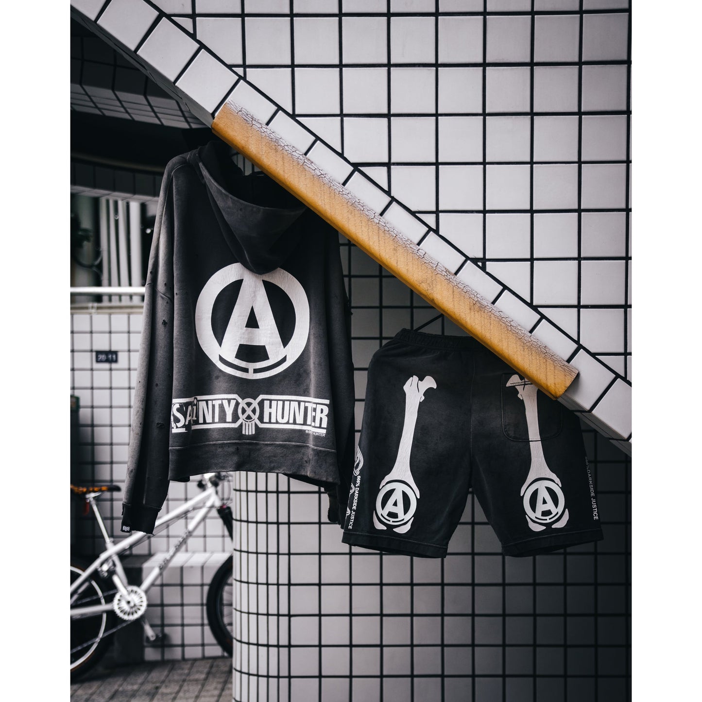 SAINT Mxxxxxx x BOUNTY HUNTER BH_ZIP HOODIE/SNT HUNTER / CHARCOAL