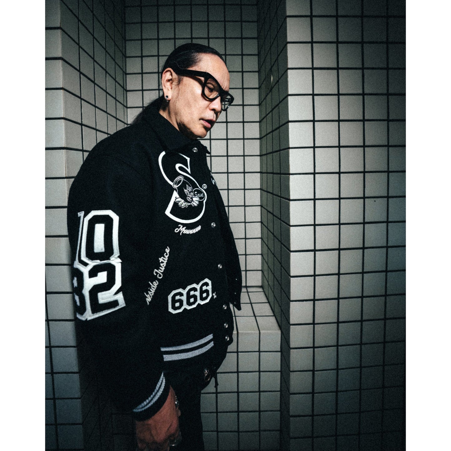 SAINT Mxxxxxx x BOUNTY HUNTER BH_VARSITY JKT/SNT HUNTER / BLACK