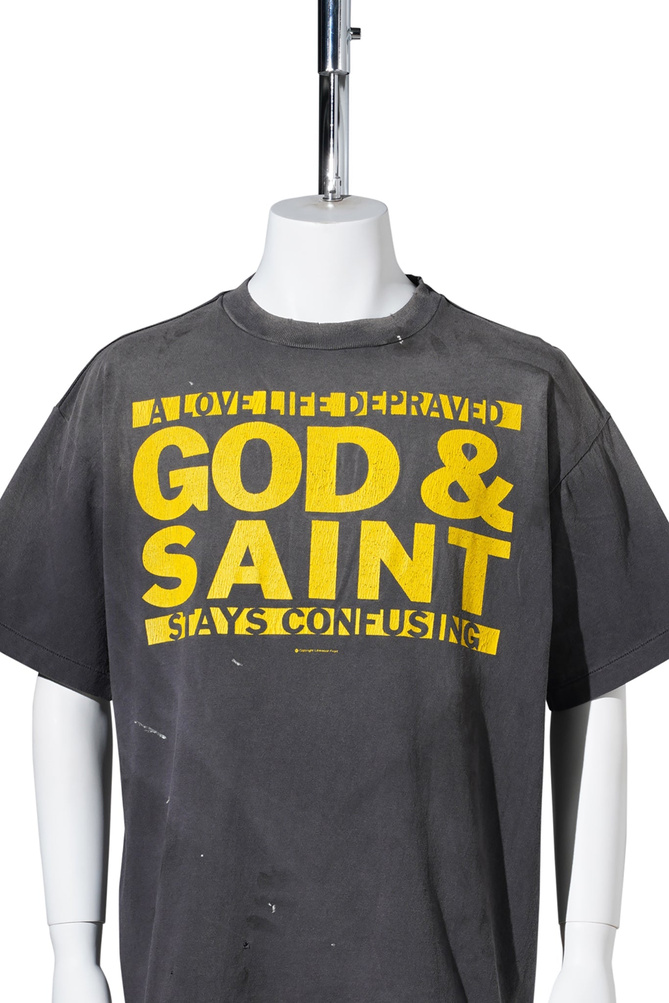 SS T-SHIRT/GOD SAINT / BLACK