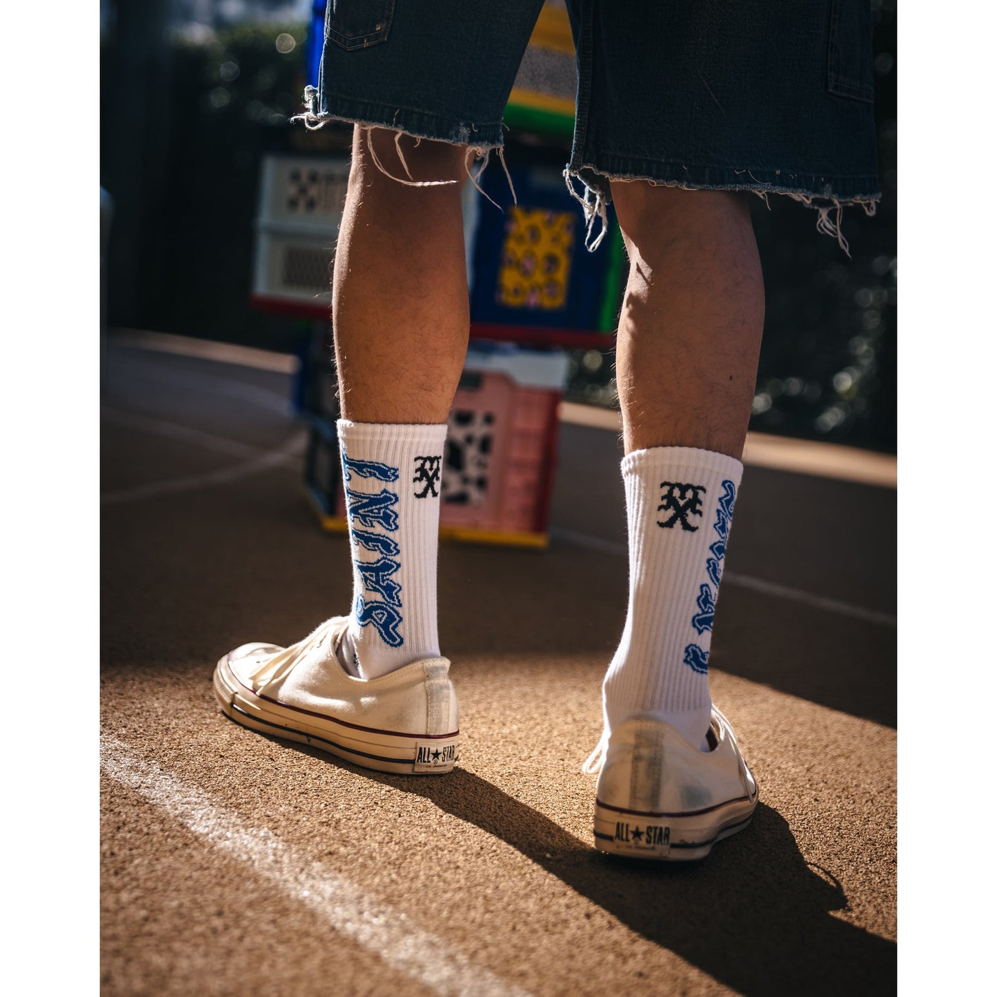 SOCKS/SAINT / WHITE+BLUE