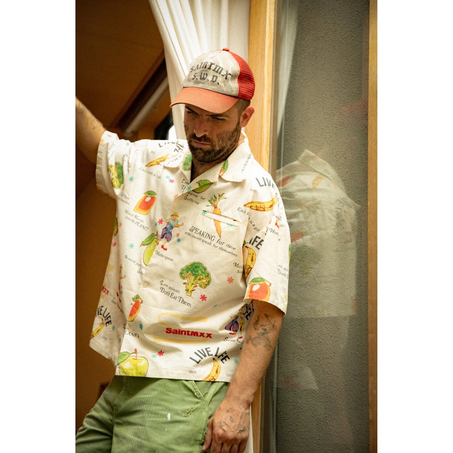 SAINT Mxxxxxxx x Sean Wotherspoon SW_OPEN COLLAR SHIRT / WHITE