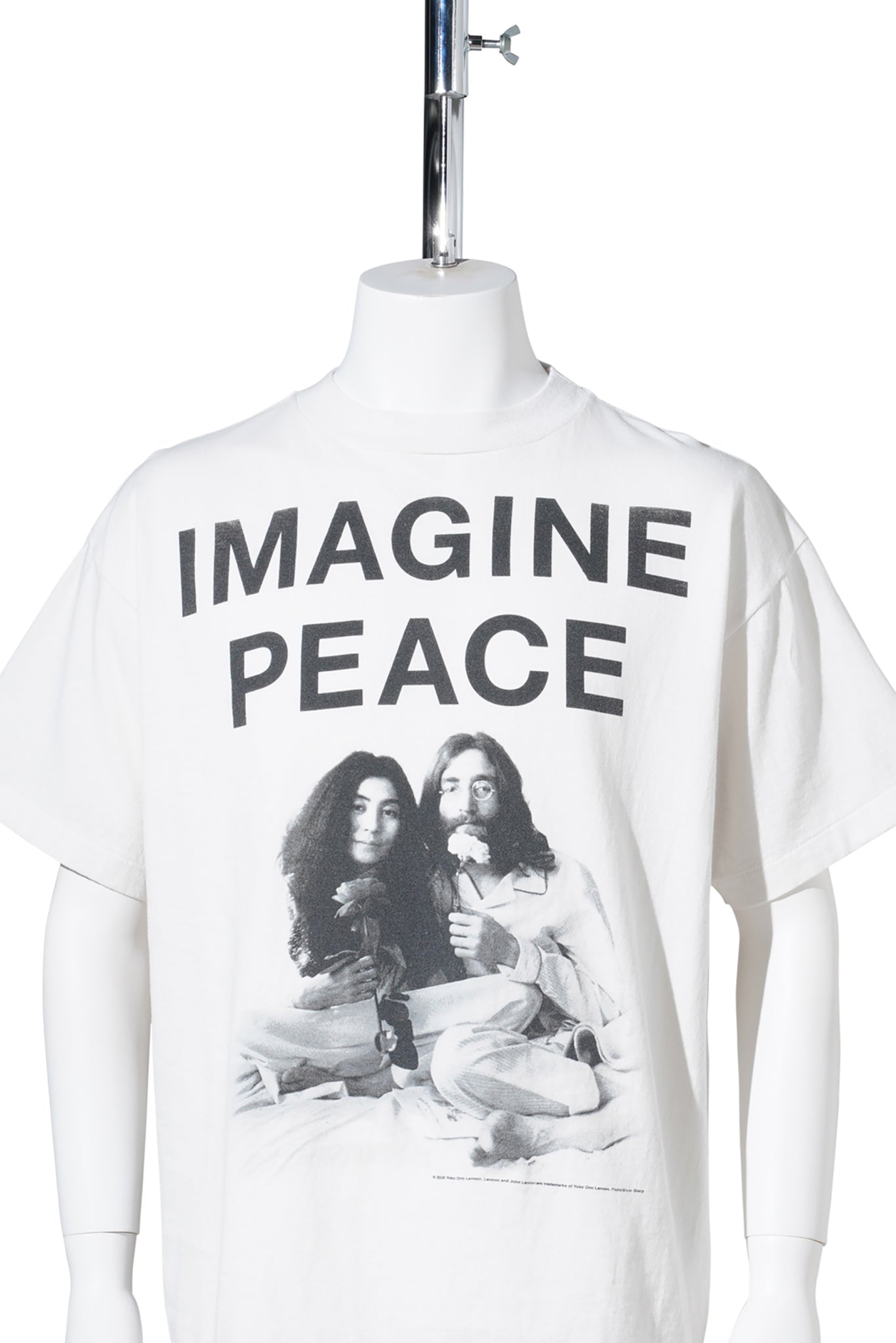 SAINT Mxxxxxx x JOHN LENNON JL_SS T-SHIRT/IMAGINE PEACE / WHT