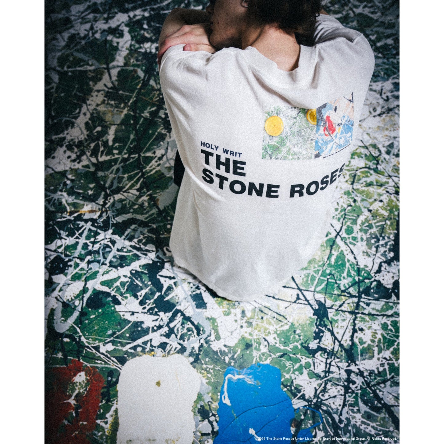 SAINT Mxxxxxx x THE STONE ROSES TSR_SS T-SHIRT/LEMON / WHITE