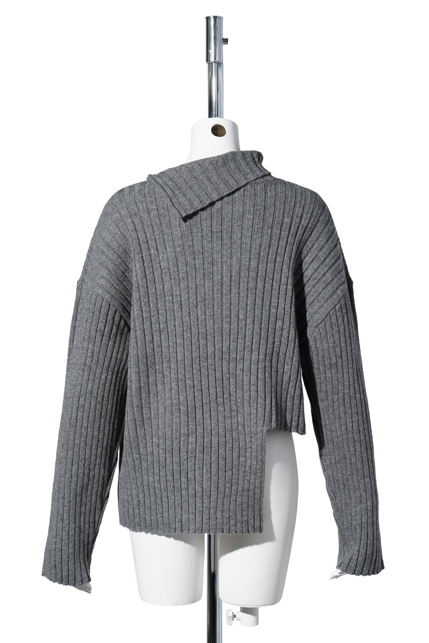 CUT CUT KNIT SWEATER / GREY