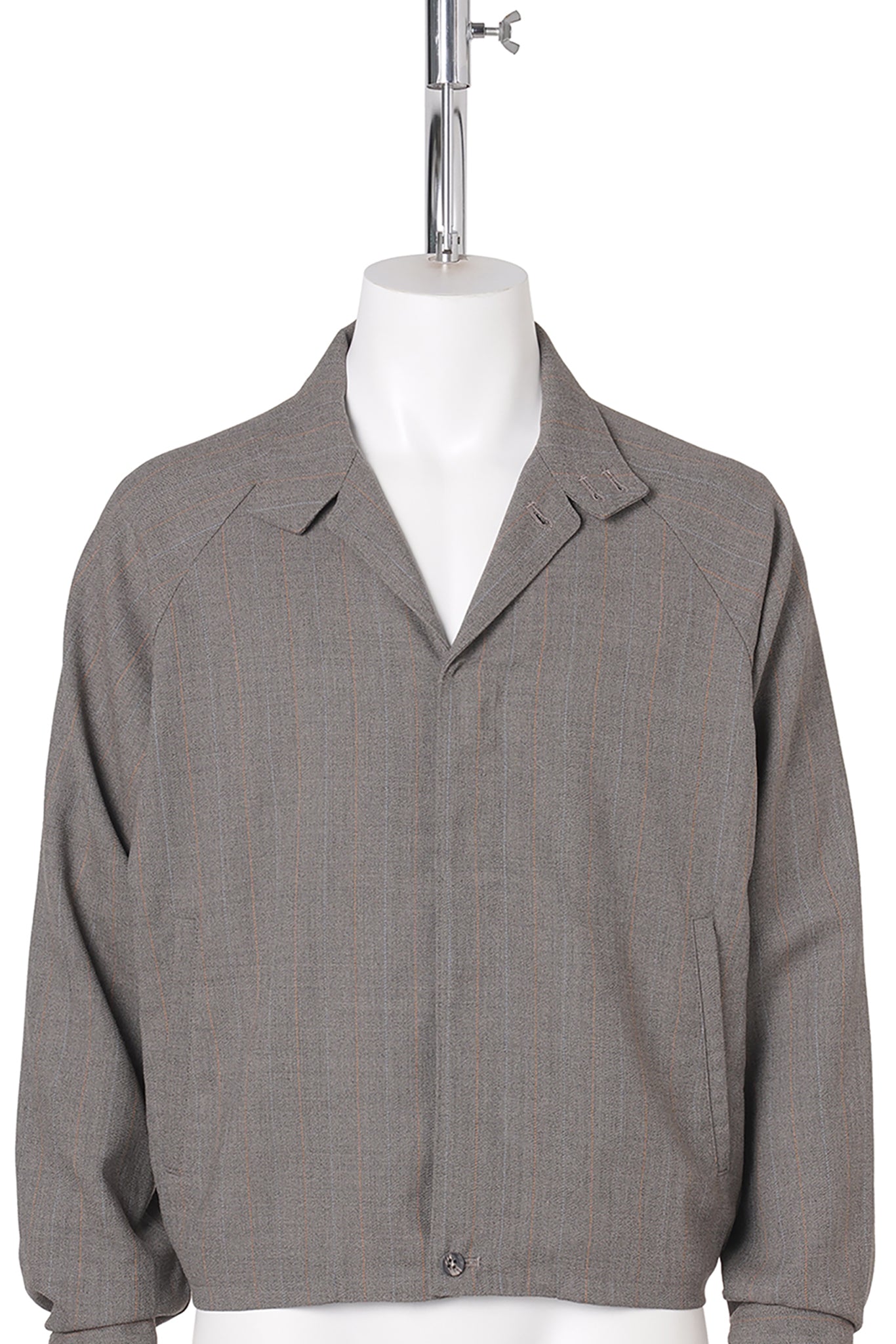 MEGLANGE STRIPE TRUCKER JACKET / GREY STRIPE