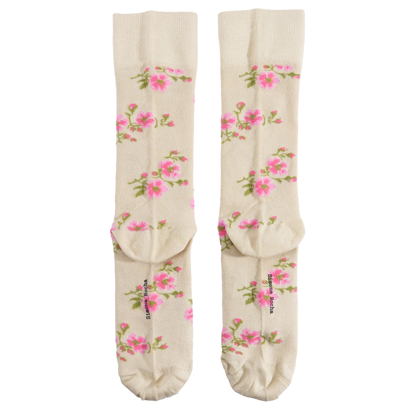 TINY FLOWER JACQUARD ANKLE SOCKS / 115:CREAM FLORAL
