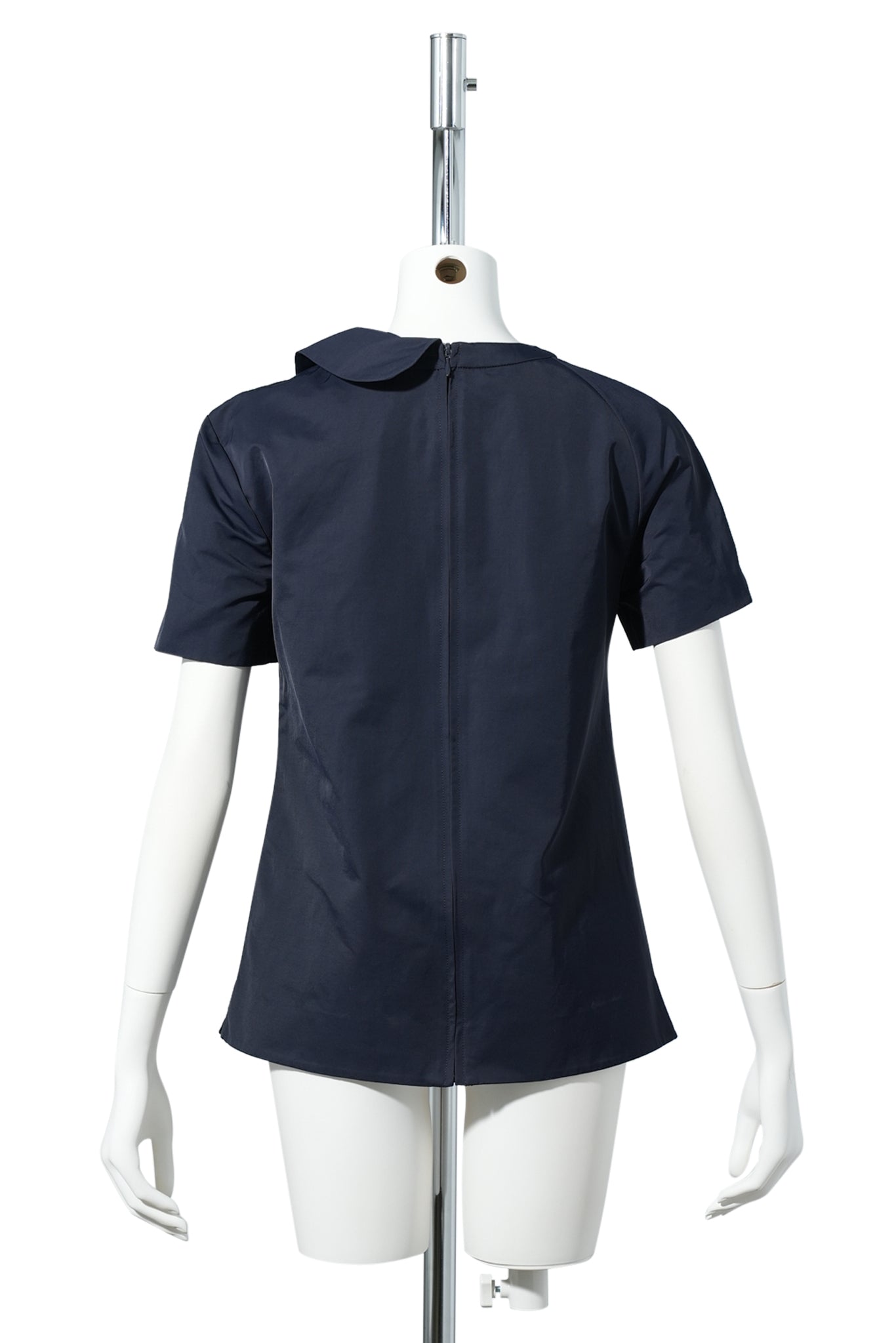 SEMI-PETER PAN COLLAR TOP / NAVY BLUE