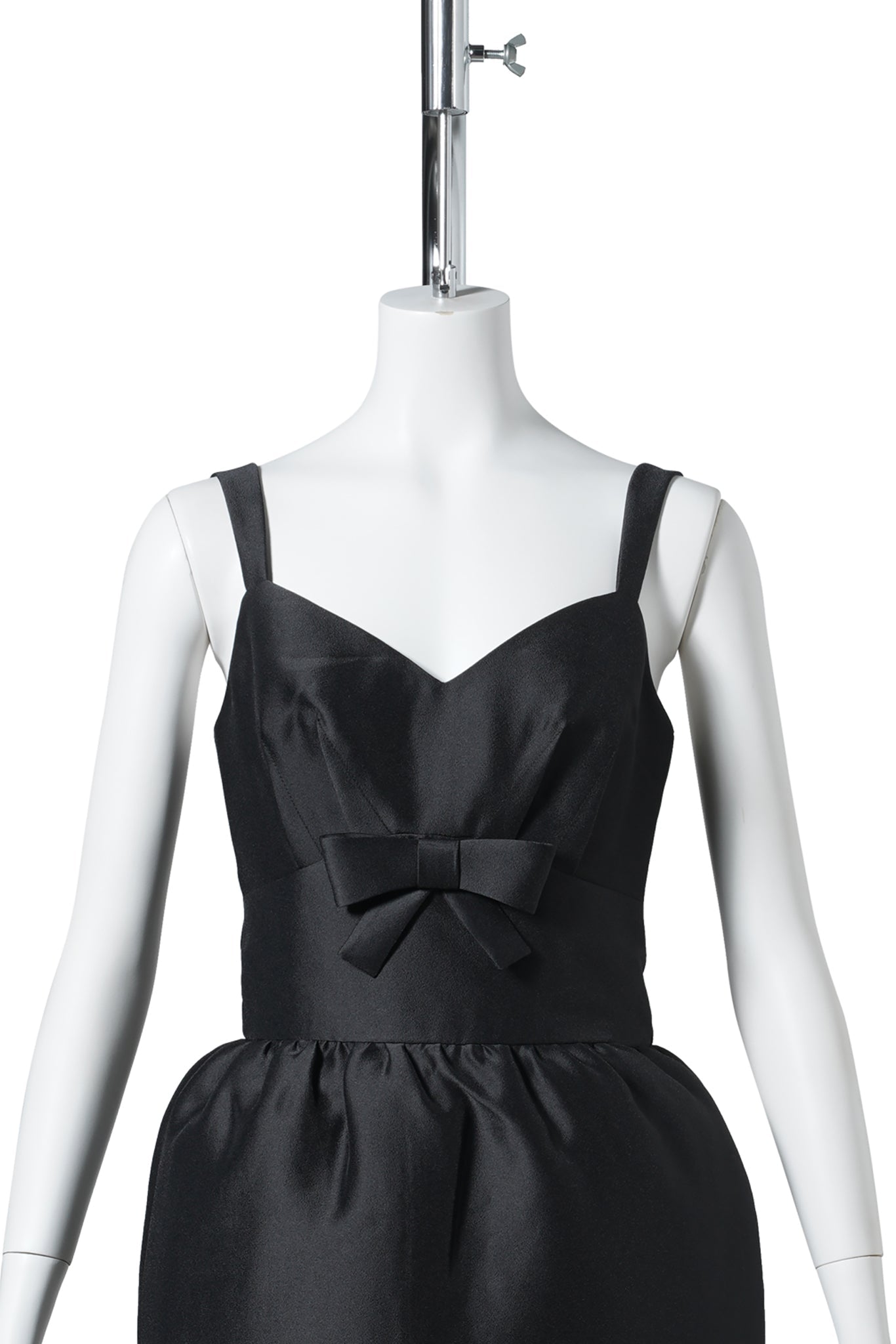 WIDE STRAP BOW BACK DRESS / BLACK