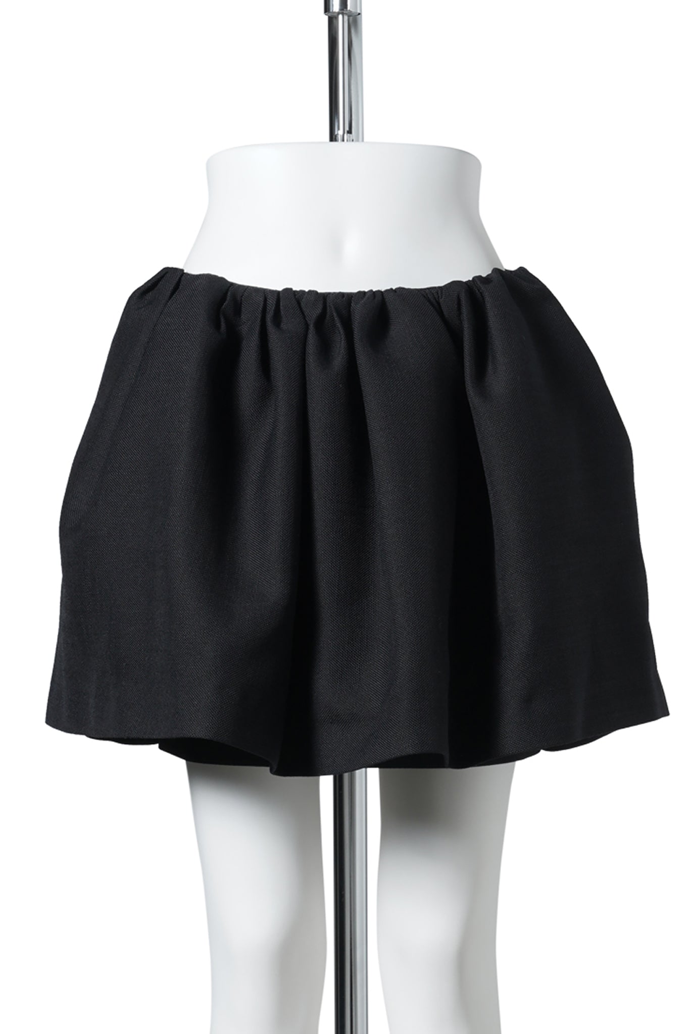 GATHER-DRAPED MINI SKIRT / NAVY BLUE