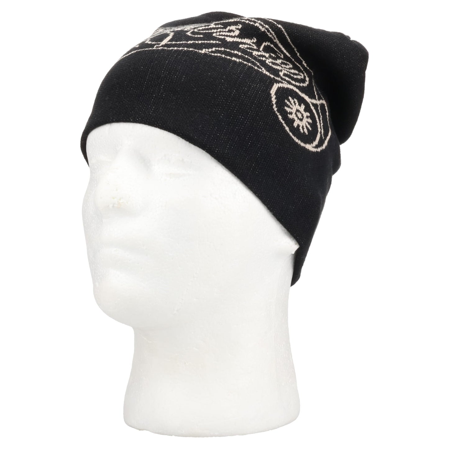 "CS" JOE KNIT BEANIE / BLACK & ECRU