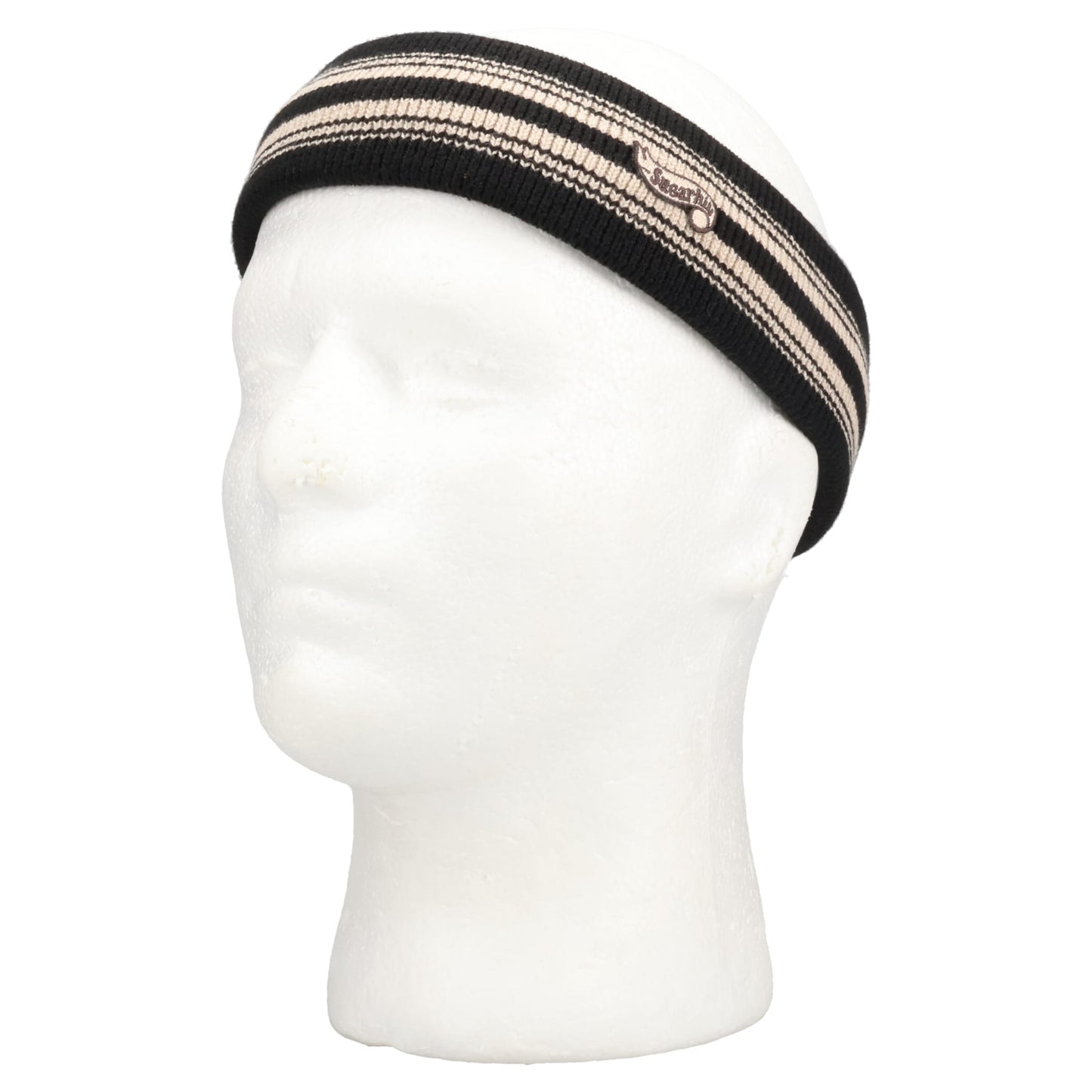"CS" HAIR BAND / BLACK & ECRU