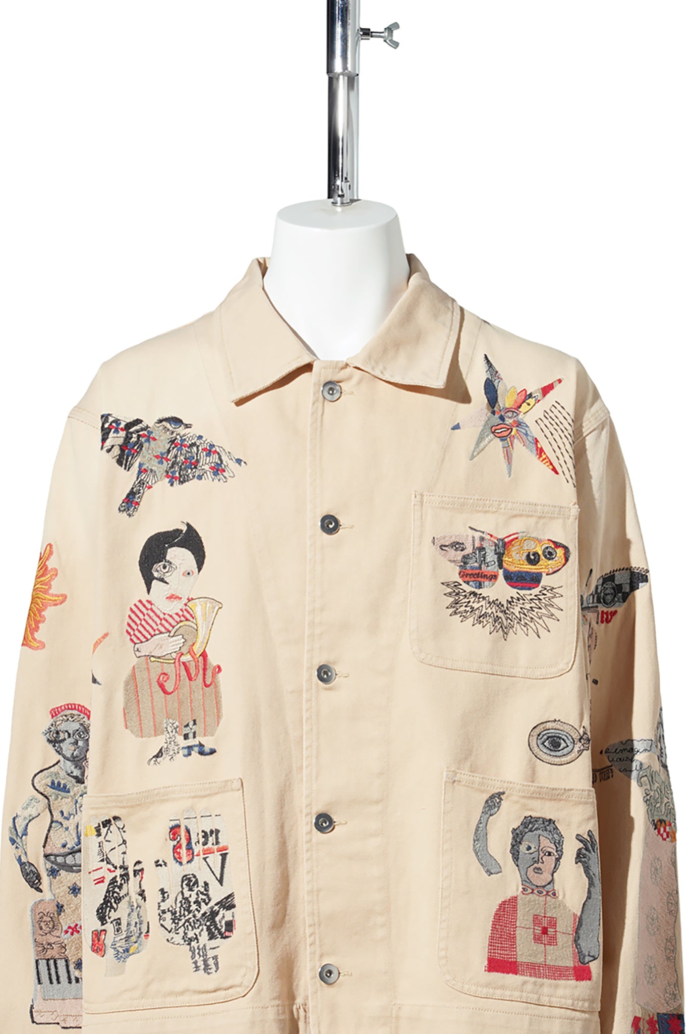 COLLAGE CHORE JACKET / HAY