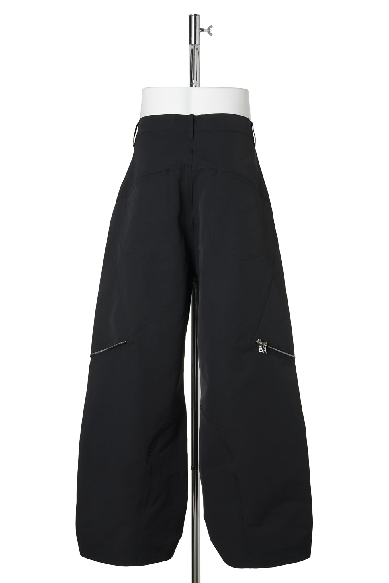 3D PRINTED DETACHABLE BAG TROUSERS / BALCK&WHITE 3D PRINTED BLACK MESH+GRAY RENYLON