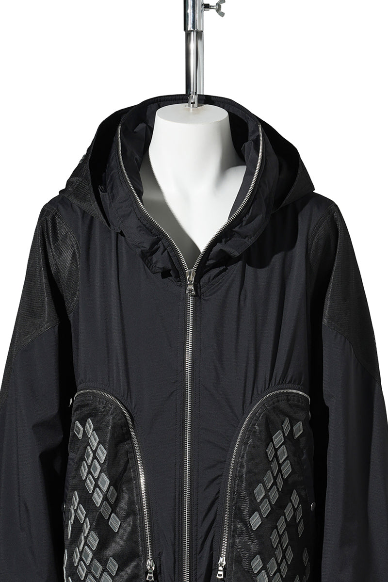 3D PRINTED TRANSFORMABLE JACKET / BLACK&WHITE 3D PRINTED BLACK