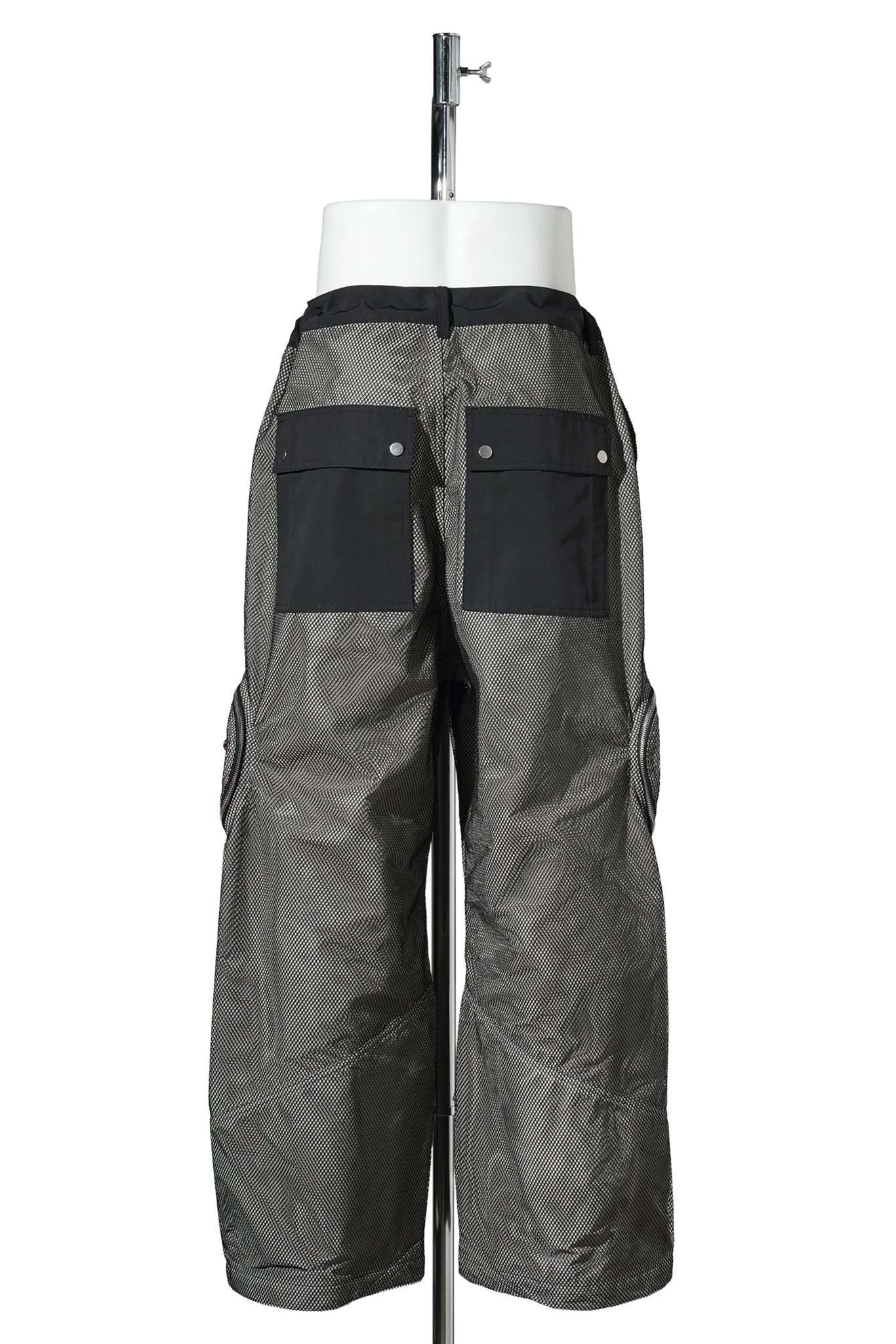 3D PRINTED CIRCLE TROUSERS / OLIVE&BRICK RED 3D PRINTED