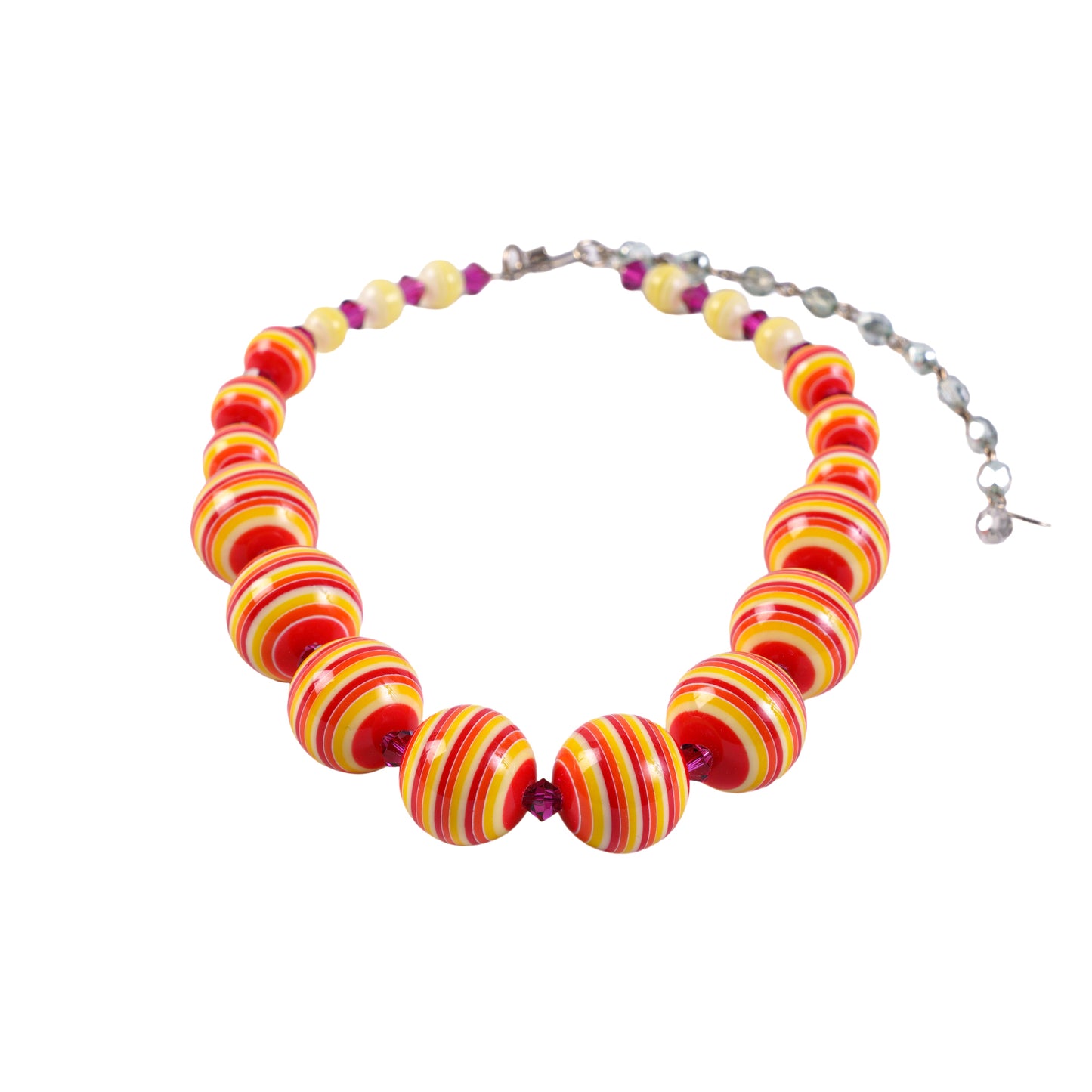 STRIPE NECKLACE / RED