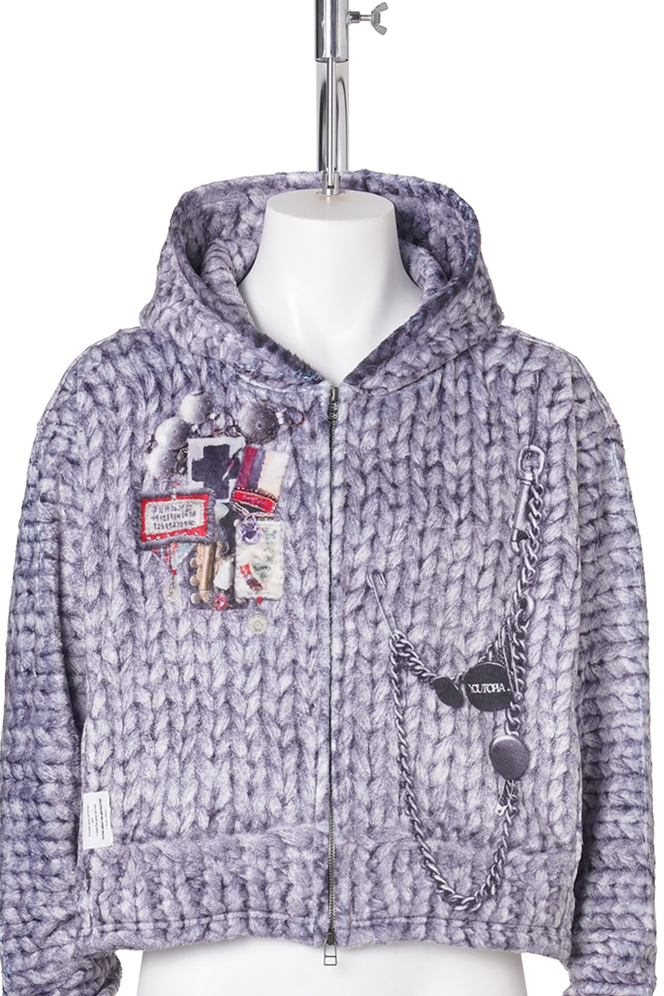 TRANSFER PRINT DOLMAN PARKA / KNIT