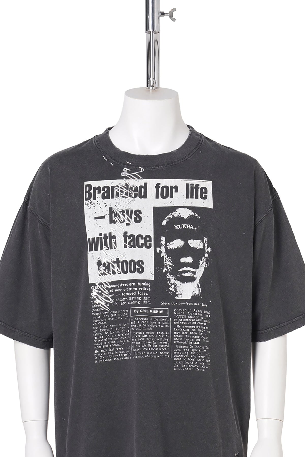 NEWS PAPER T-SHIRTS / BLACK