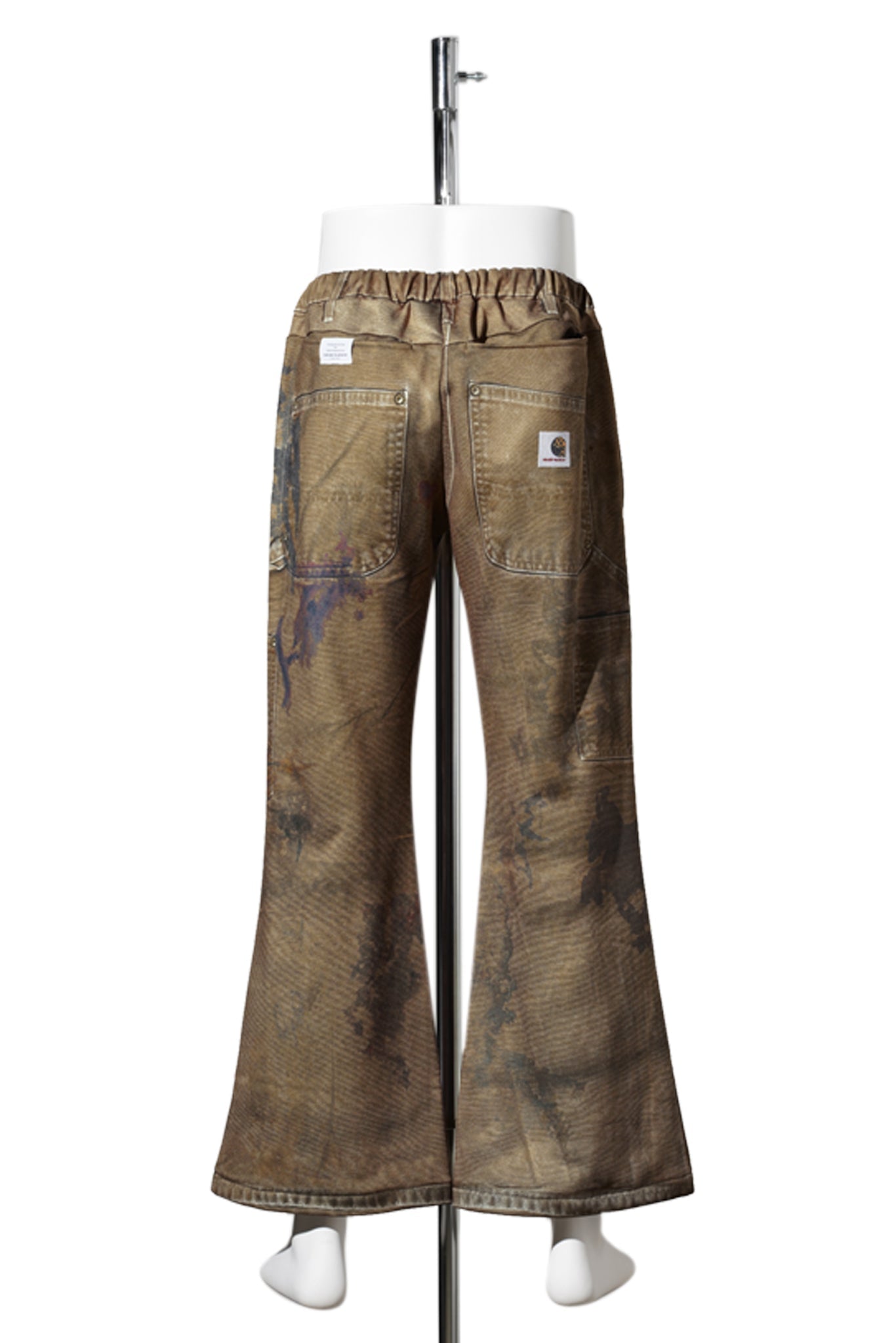 PRINT FLARE PANTS / BROWN