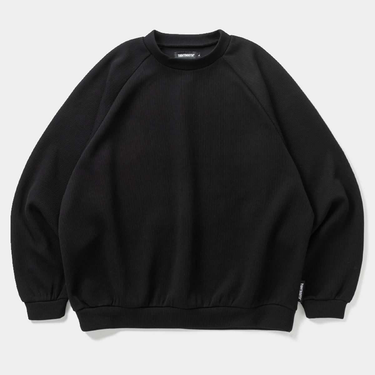WAFFLE CREW KNIT / BLACK