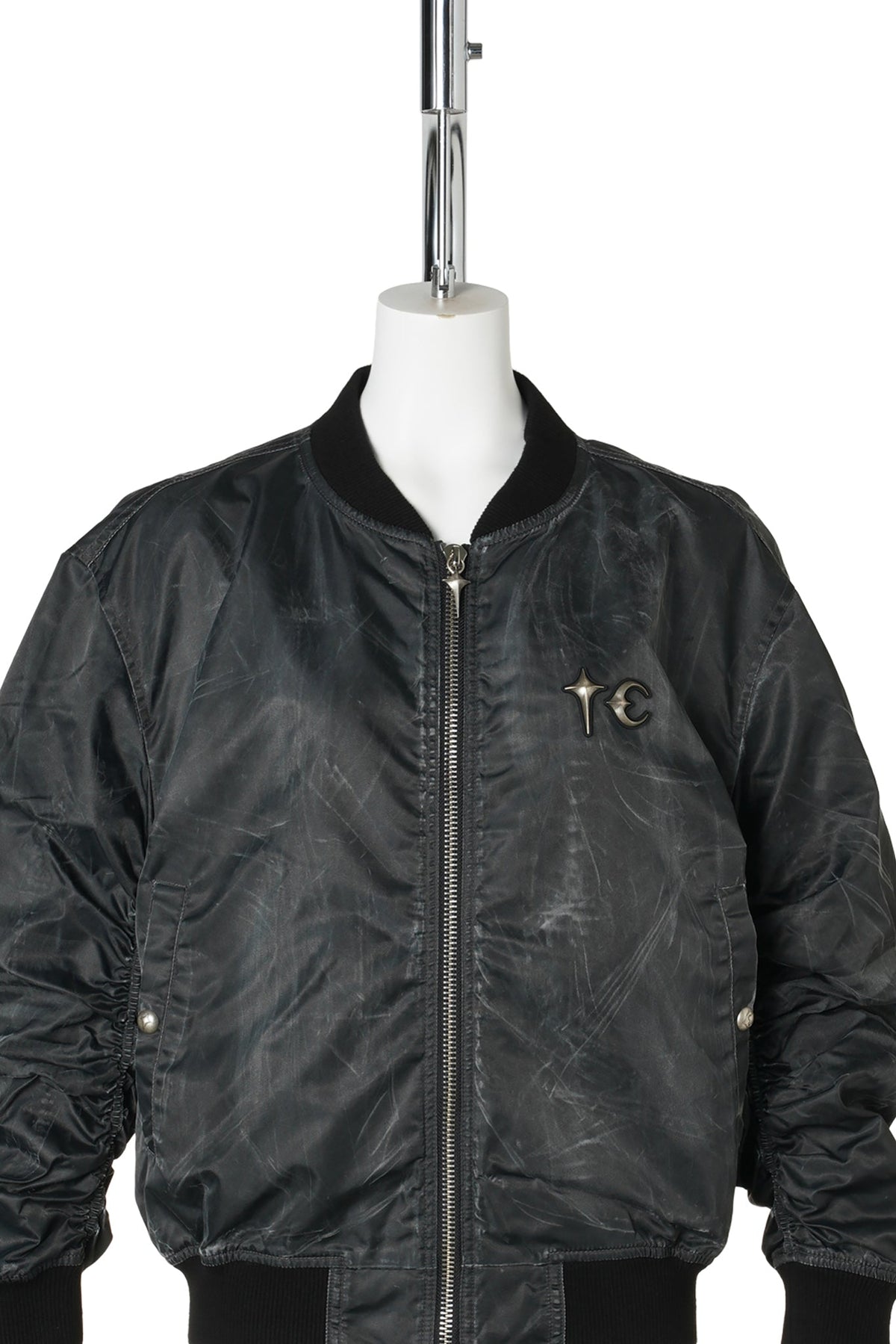 JAMONG TWO TONE WASHED MA-1 JACKET / BLACK