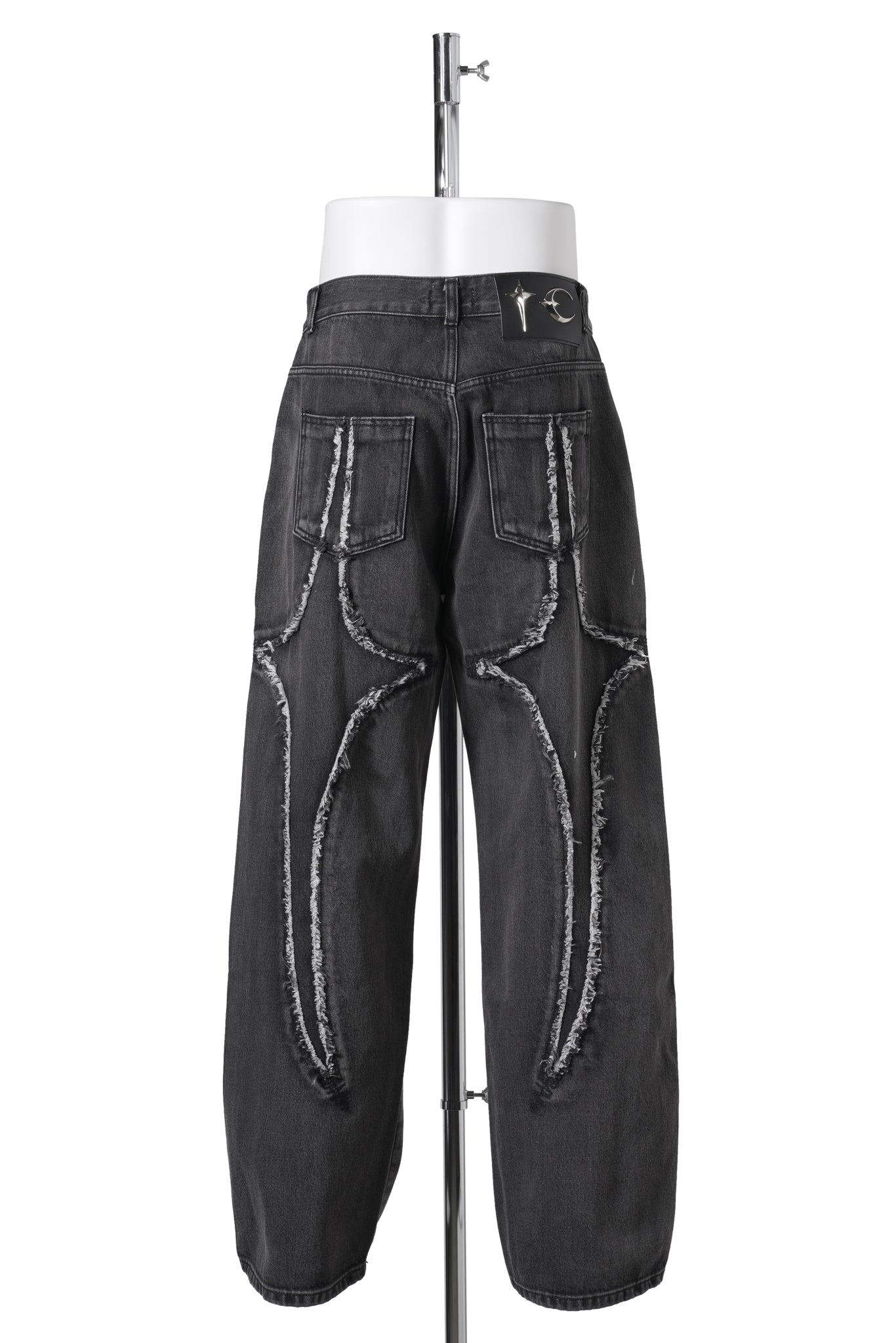 TRIBAL DENIM PANTS / BLACK