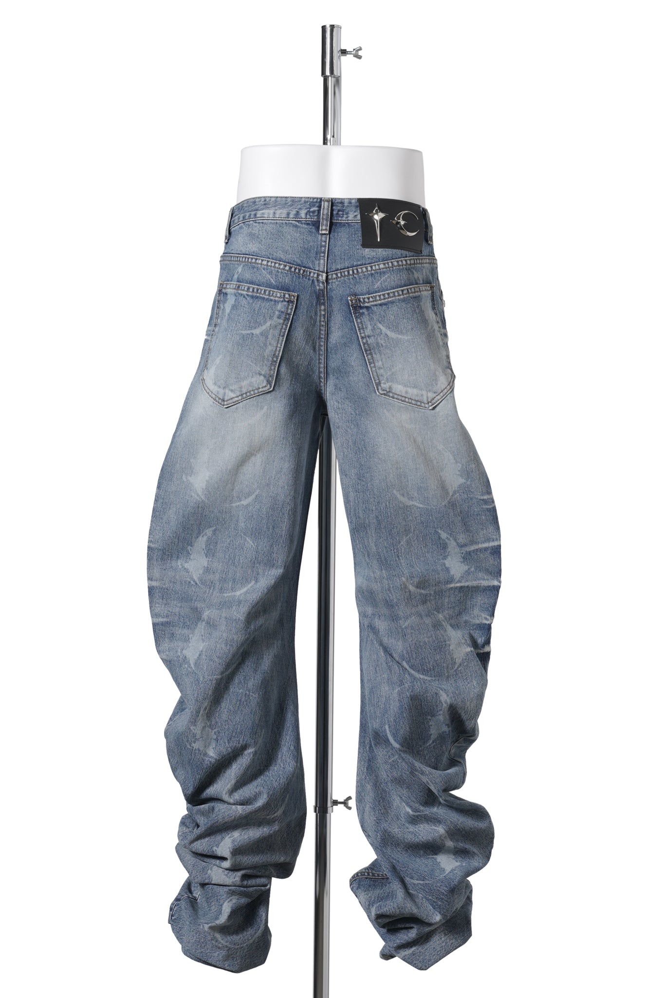 TC LASER WASHED PARKOUR DENIM PANTS / BLUE