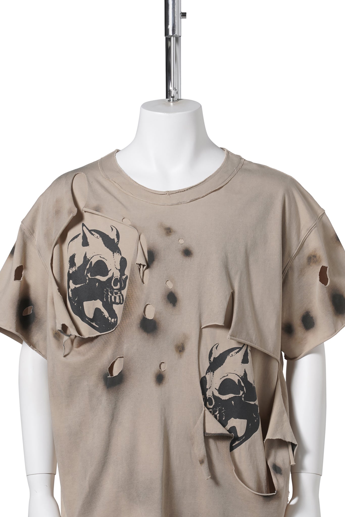 DEAD INSIDE DOUBLE LAYER T-SHIRT / BEIGE