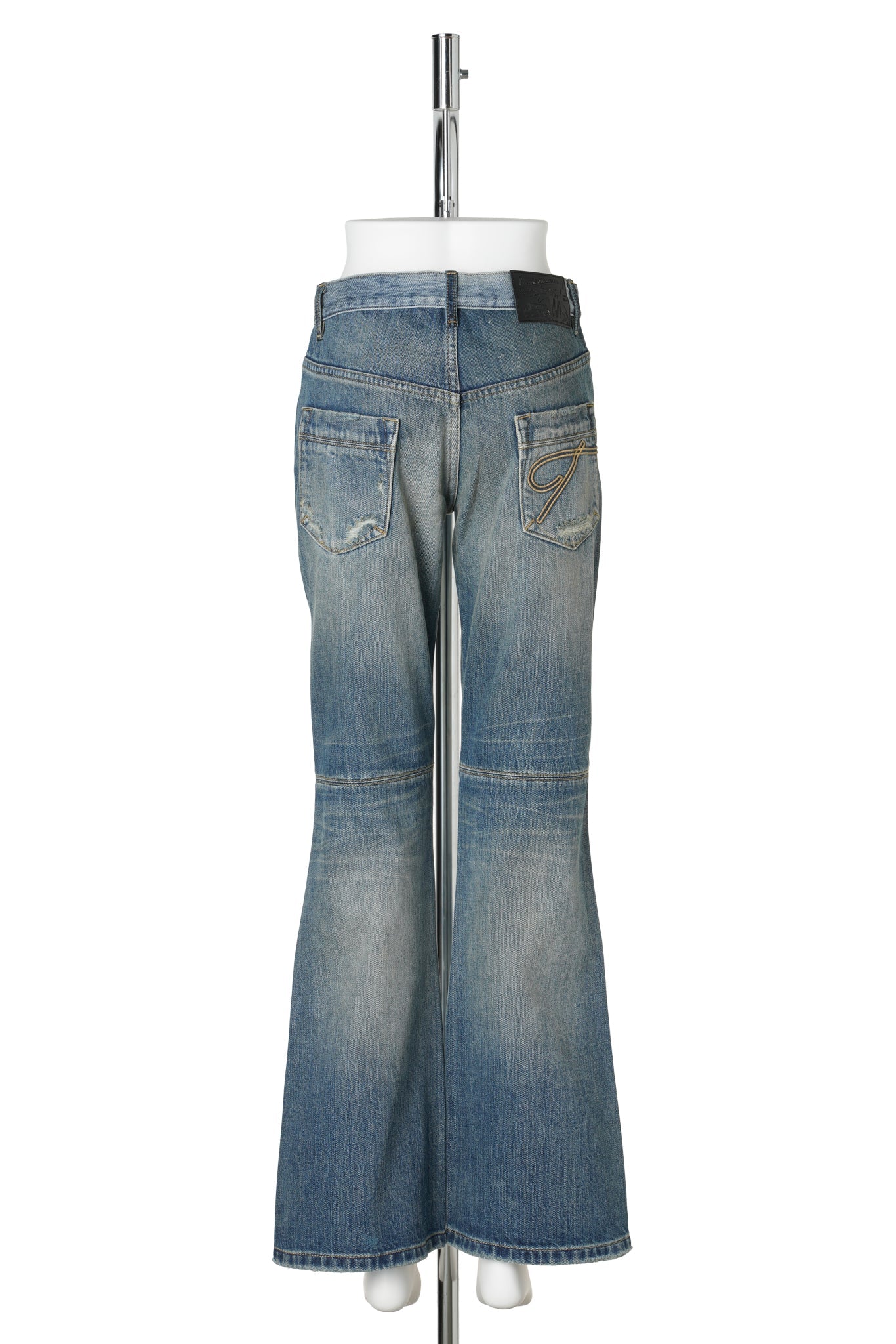 VINTAGE DESTRUCTION PANELED JEANS / DENIM COLOR