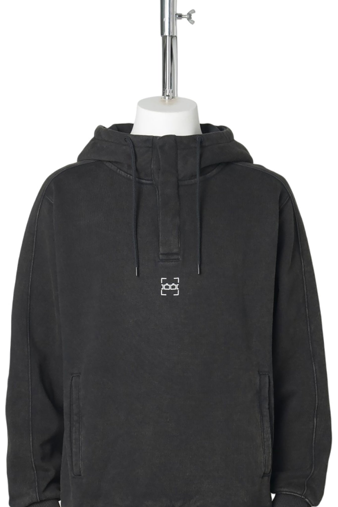 TTT DASH LINE WASHED HOODIE / WASHED BLACK