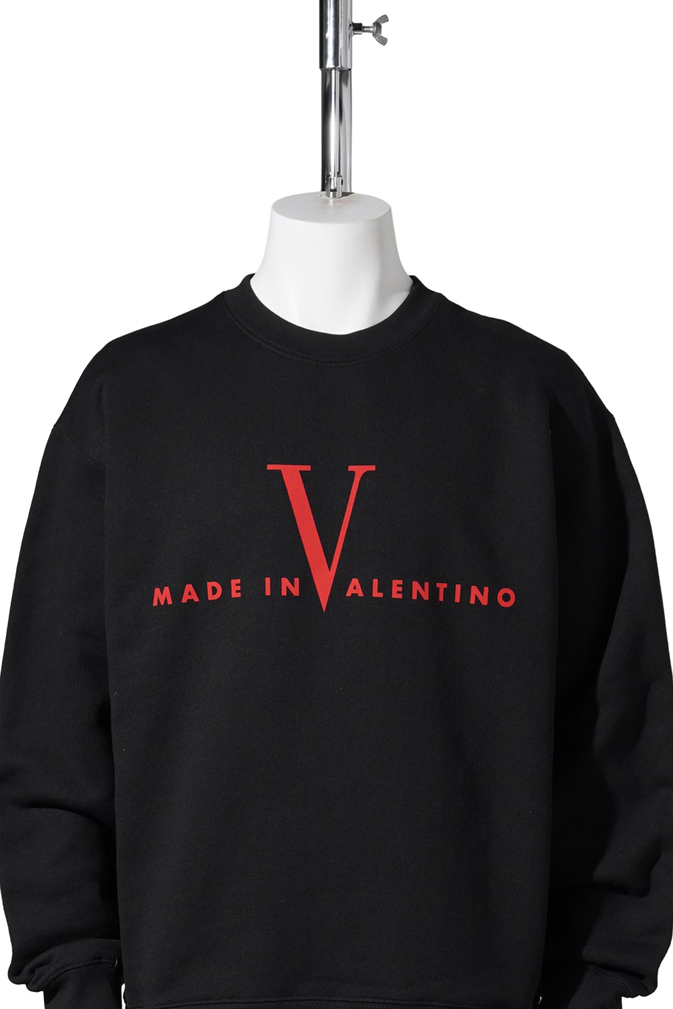 JERSEY FELPA,REG,PR. MADE IN VALENTINO | VALENTINO | COTTON SWEATSHIRT / 0NR:NERO/ROSSO