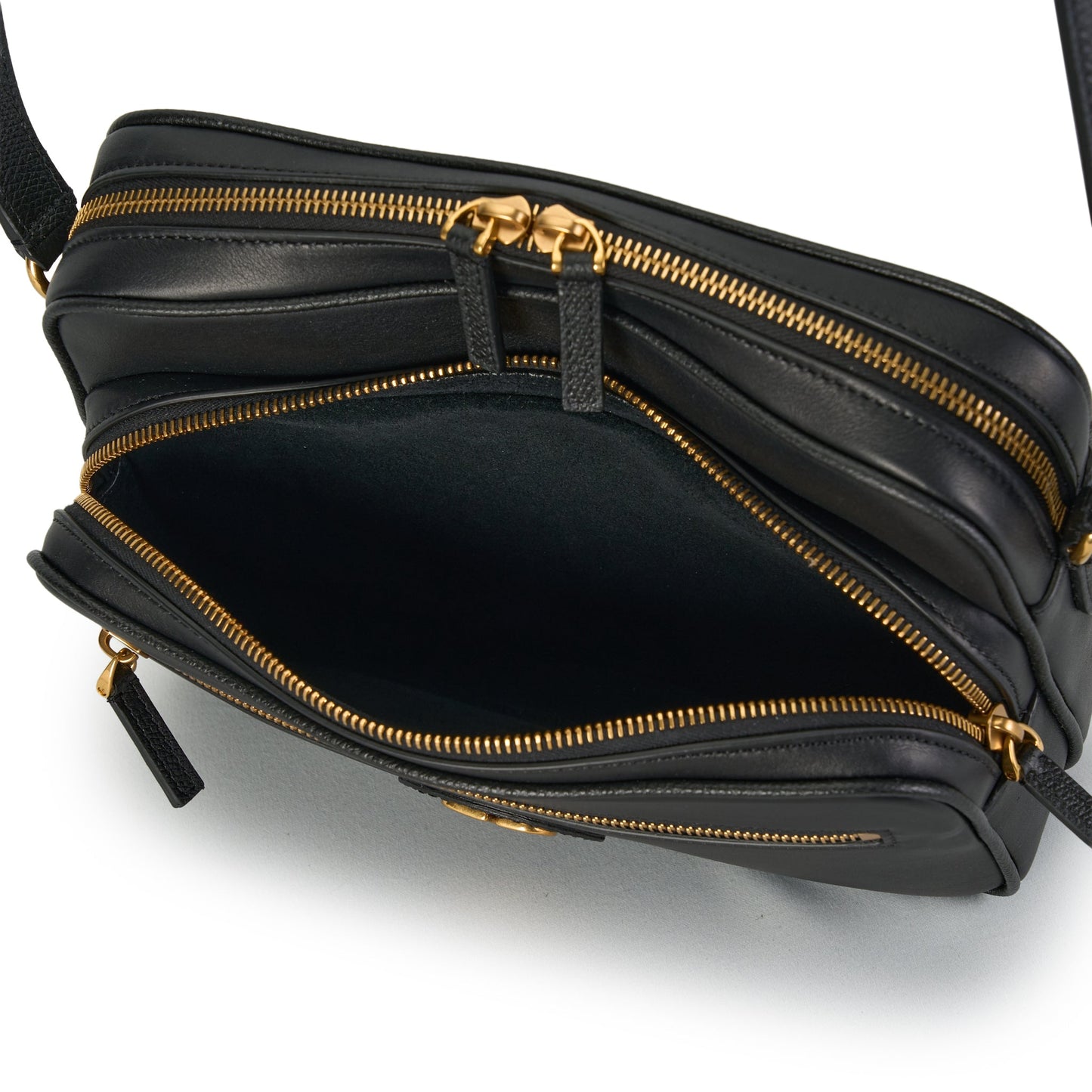 CAMERA CASE | ANTIBES | VIT.NAPPATO/VIT.SOFT GRAIN/A.GOLD LOGO / 0NO:NERO