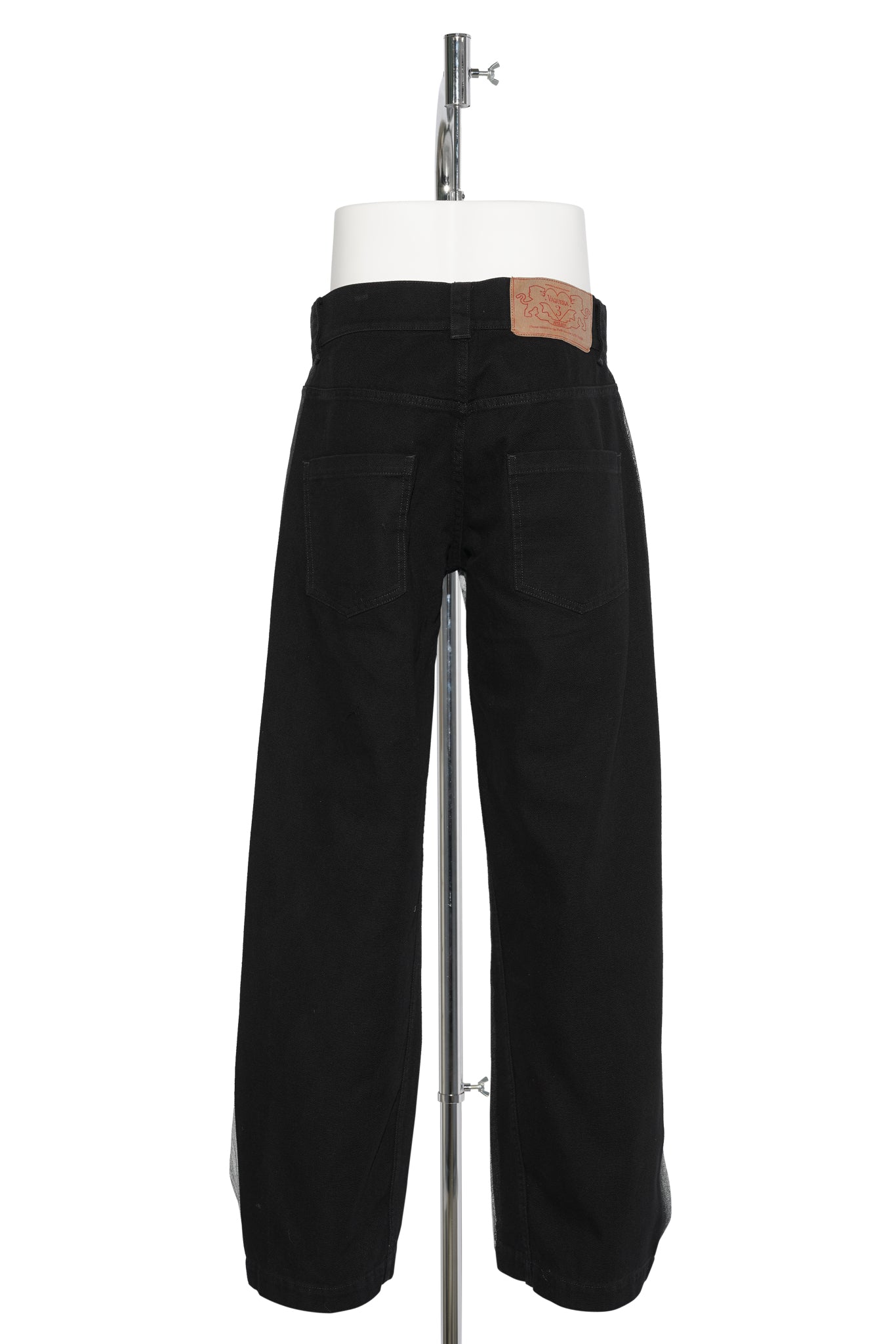 WOMEN PAINTED WORKWEAR PANTS WOVEN / BLACK