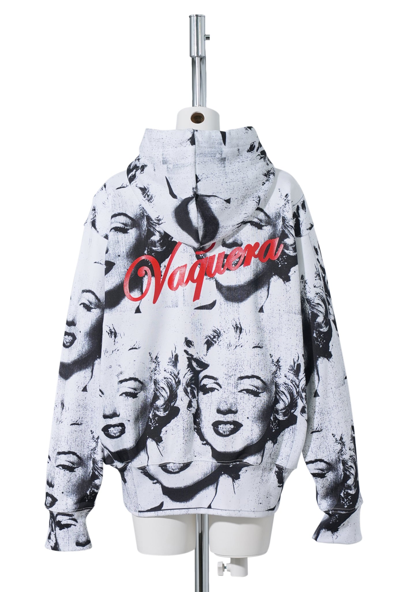 WOMEN MARILYN HOODIE KNIT / WHITE PRINT