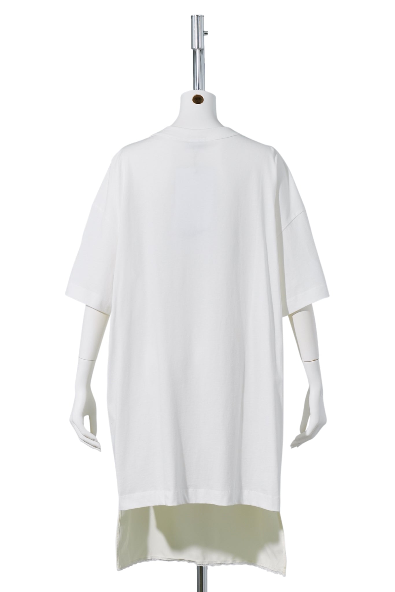 WOMEN SLIP DRESS TSHIRT KNIT / WHITE