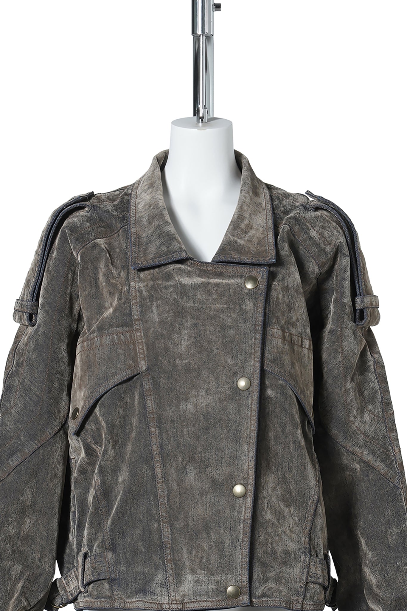 WOMEN FLOCKED DENIM WILD WEST JACKET / BROWN