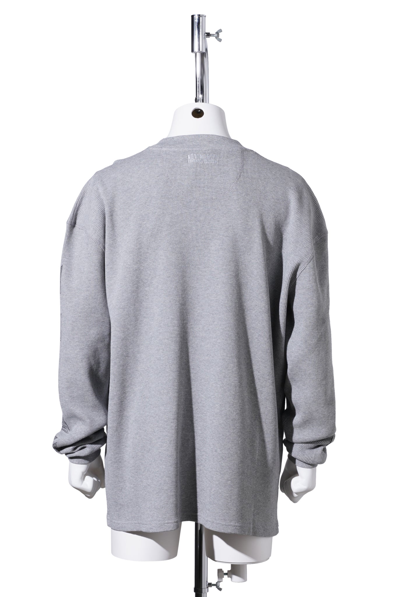 BIKER CROSS WAFFLE LONGSLEEVE / GREY MELANGE