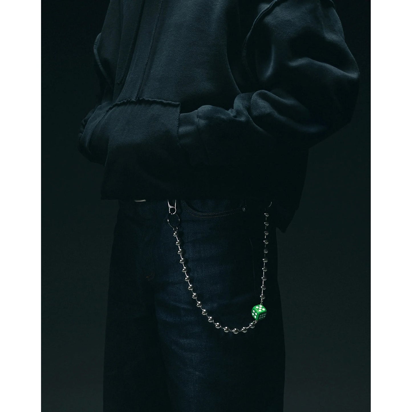 THE BALL DICE WALLET CHAIN / SILVER