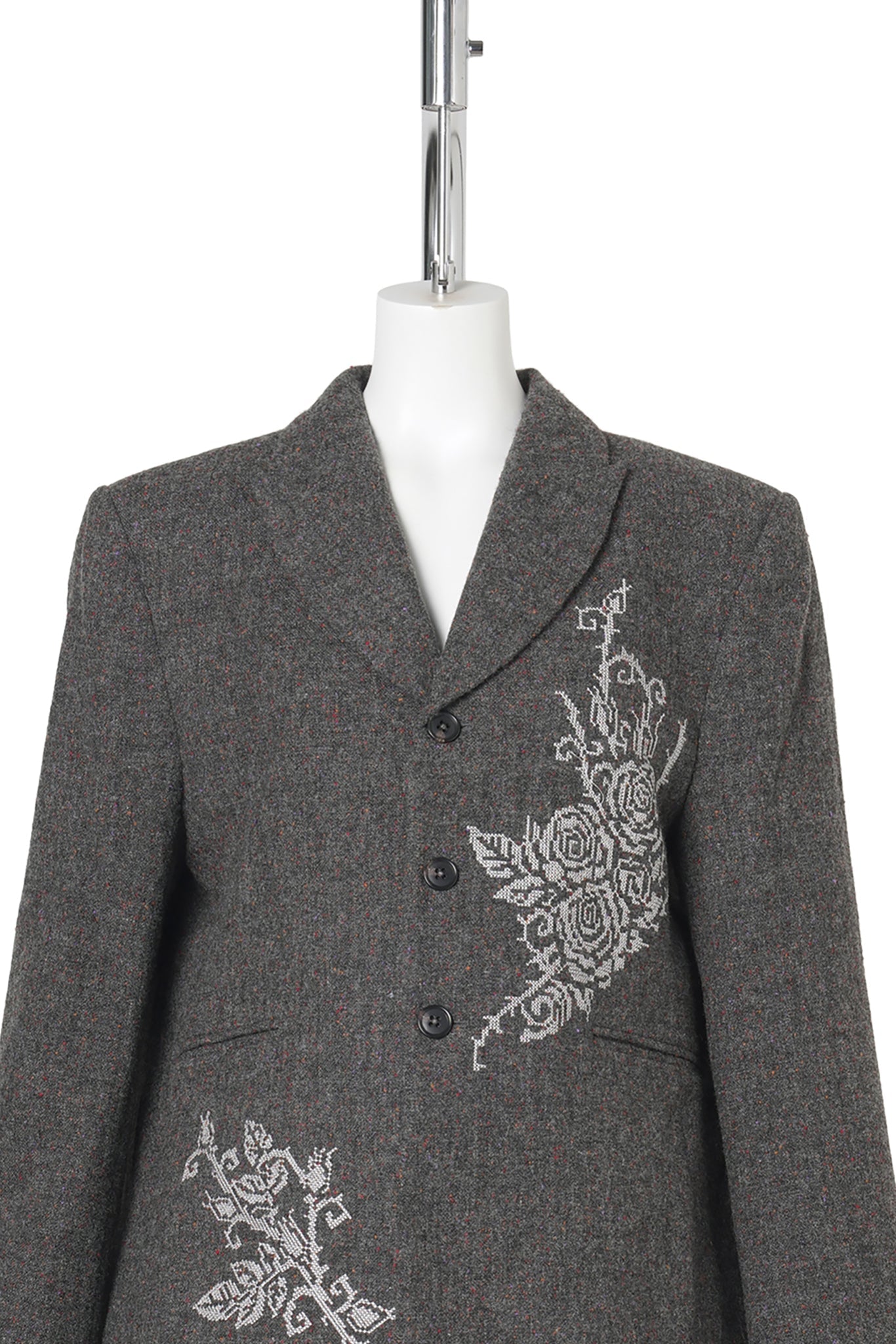 PLIS CREUX BLAZER-ROSE CROSS STITCH / GRAY
