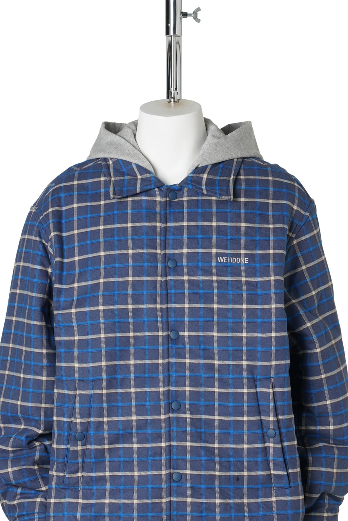 BLUE DETACHABLE HOODED SHIRT JUMPER / BLUE