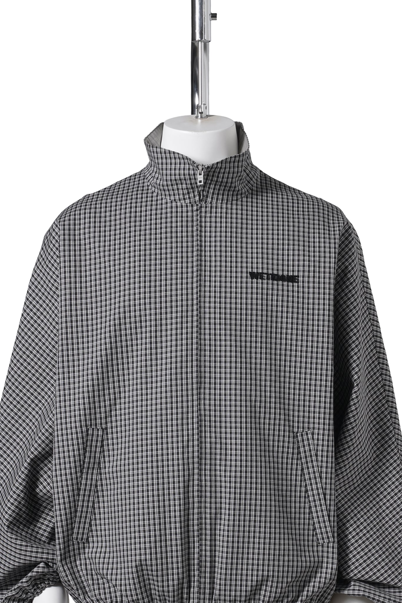 BLACK MENS CHECK DOLMAN JUMPER / BLACK