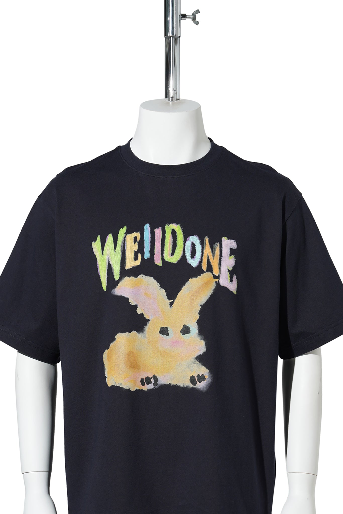 NAVY PAINTED RABBIT T-SHIRT / NAVY
