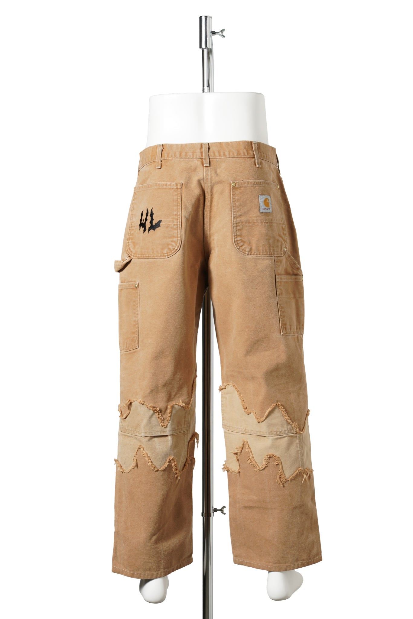 BARBED WIRE RECONSTRUCTED VINTAGE CARHARTT DOUBLE KNEE PANTS / TAN