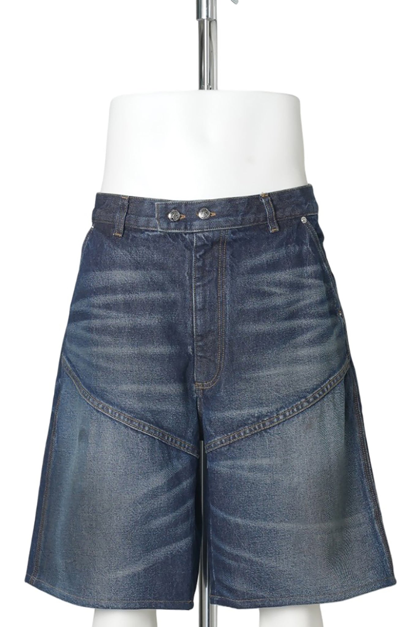 REAPER BAGGY MOTO DENIM SHORT / FADED INDIGO
