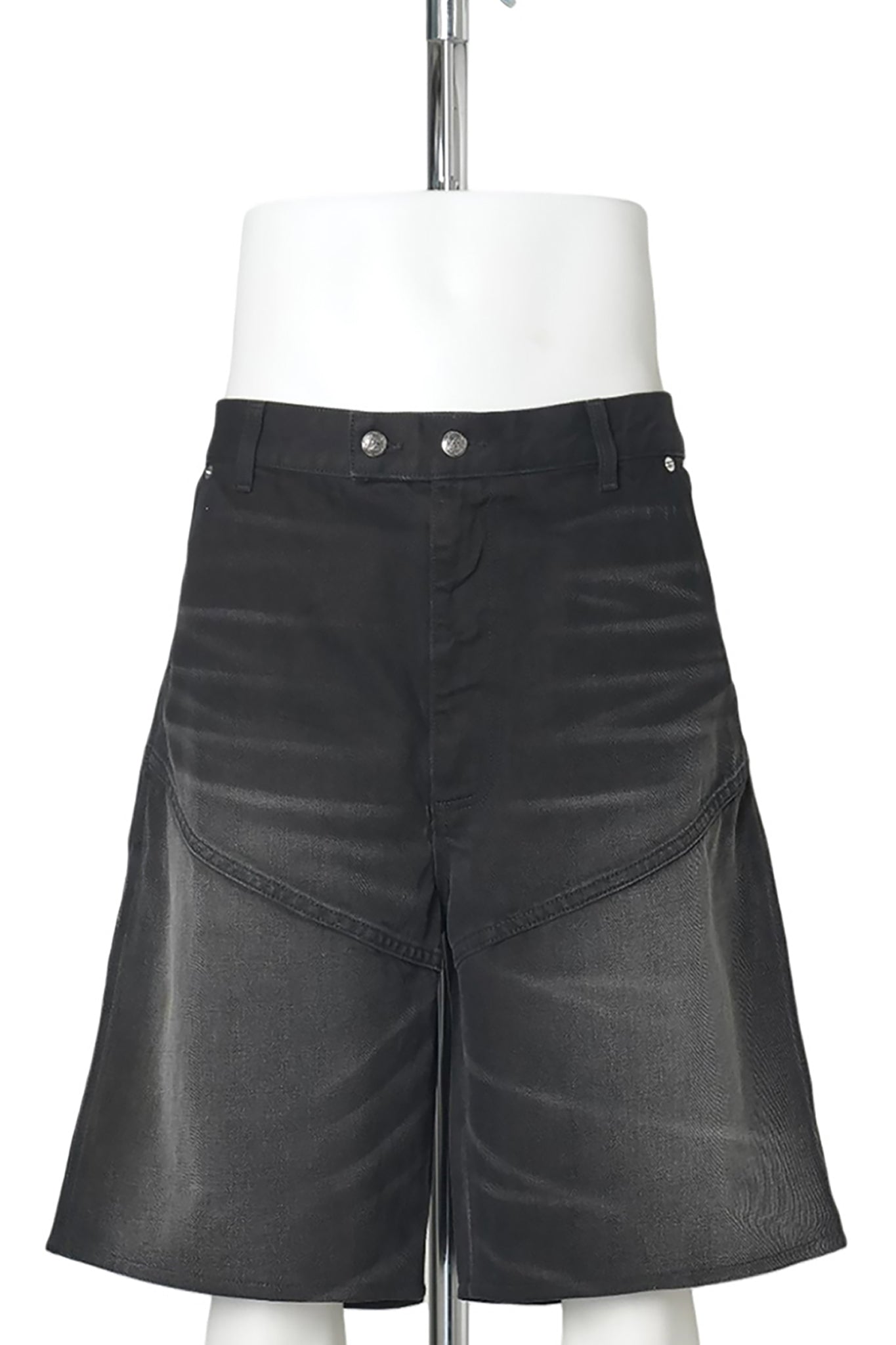 REAPER BAGGY MOTO DENIM SHORT / FADED BLACK