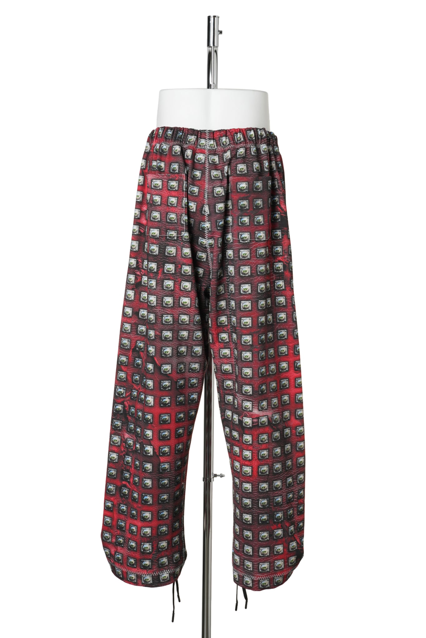PRINTED LOOSE-FIT SWEATPANTS / RED