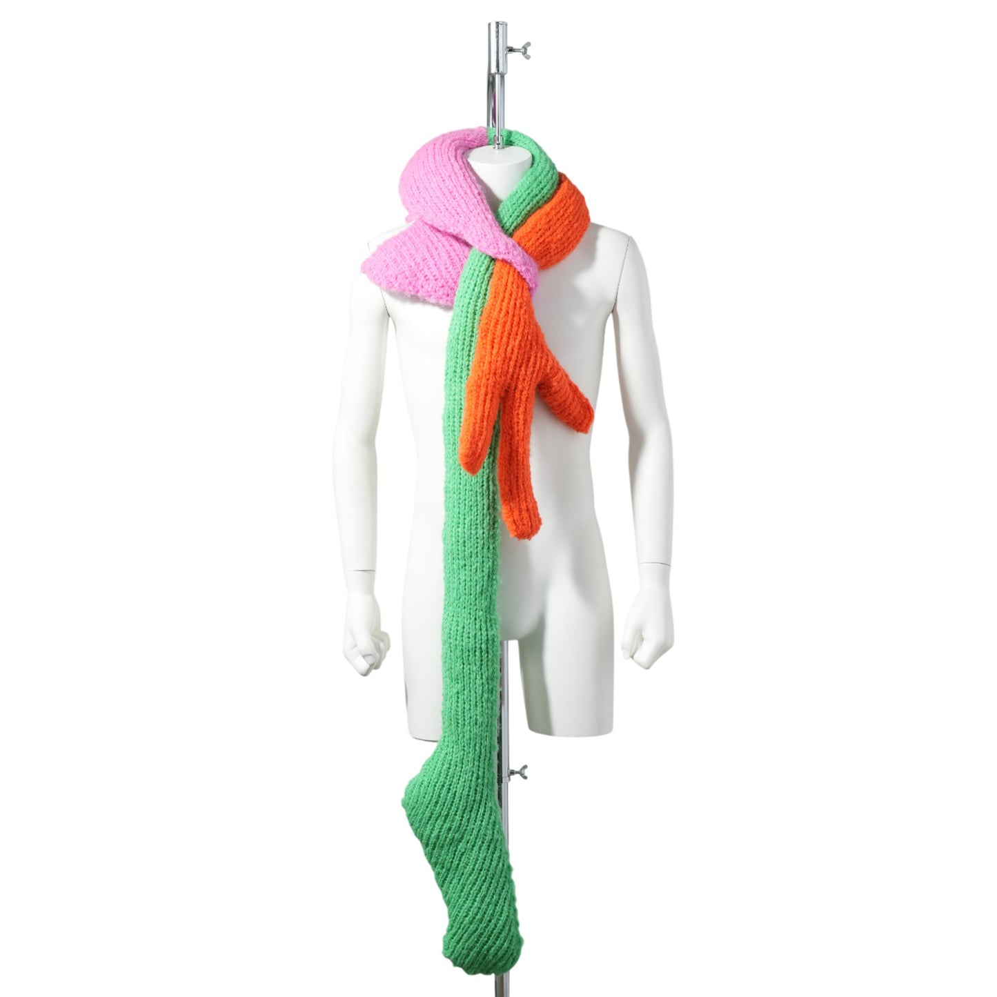 ALIEN KNITTED SCARF / COMB.IV PINK