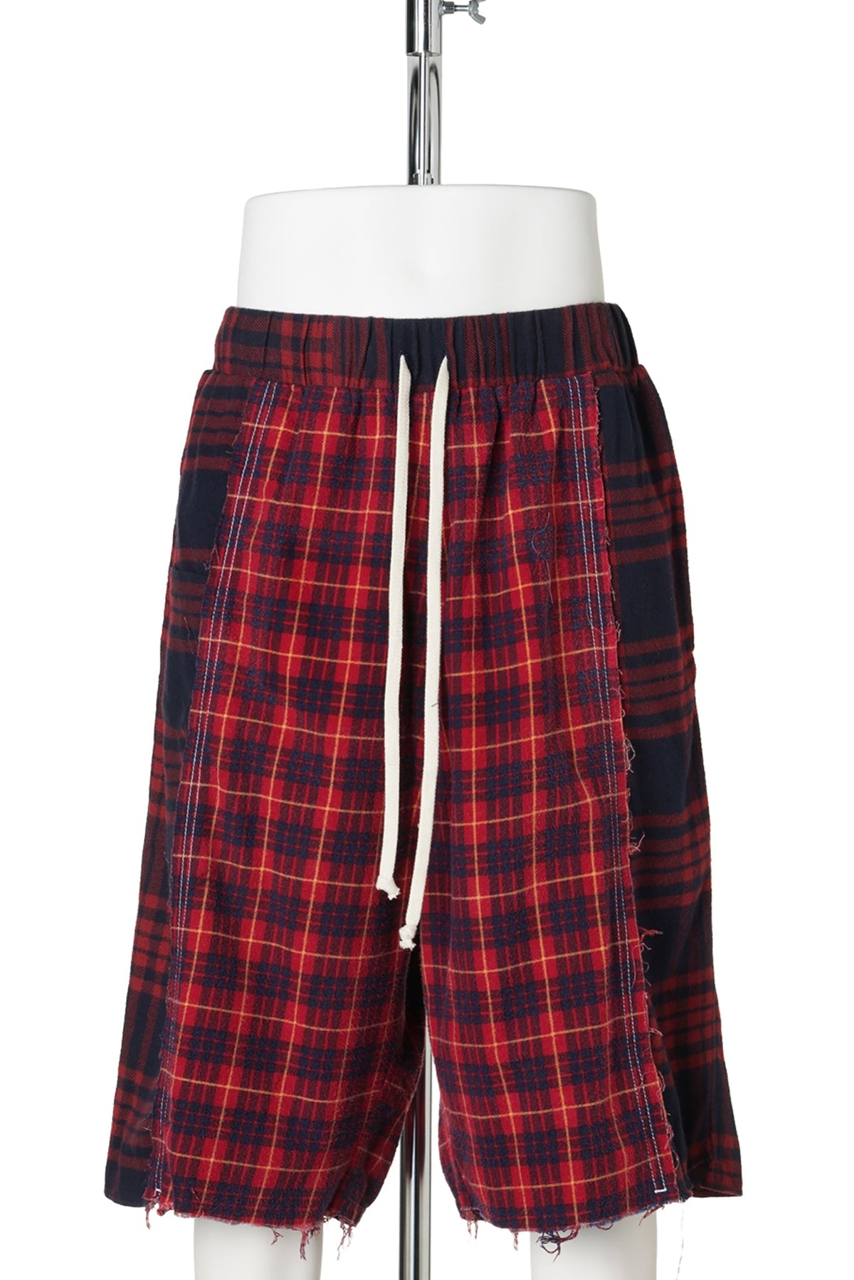 REWORKED FLANNEL SHORTS / RED