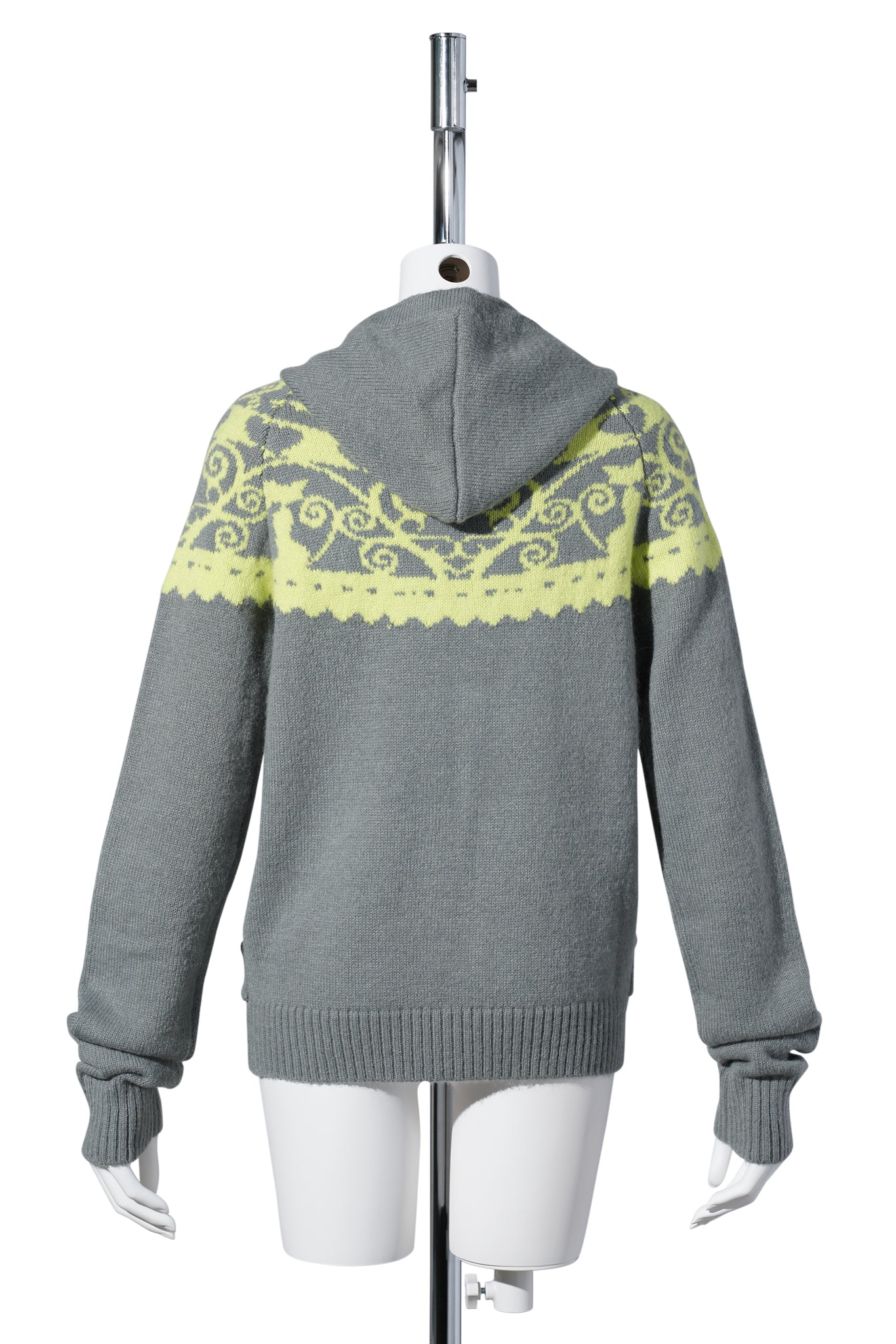 FAIR ISLE SWEATER / GREY/YELLOW